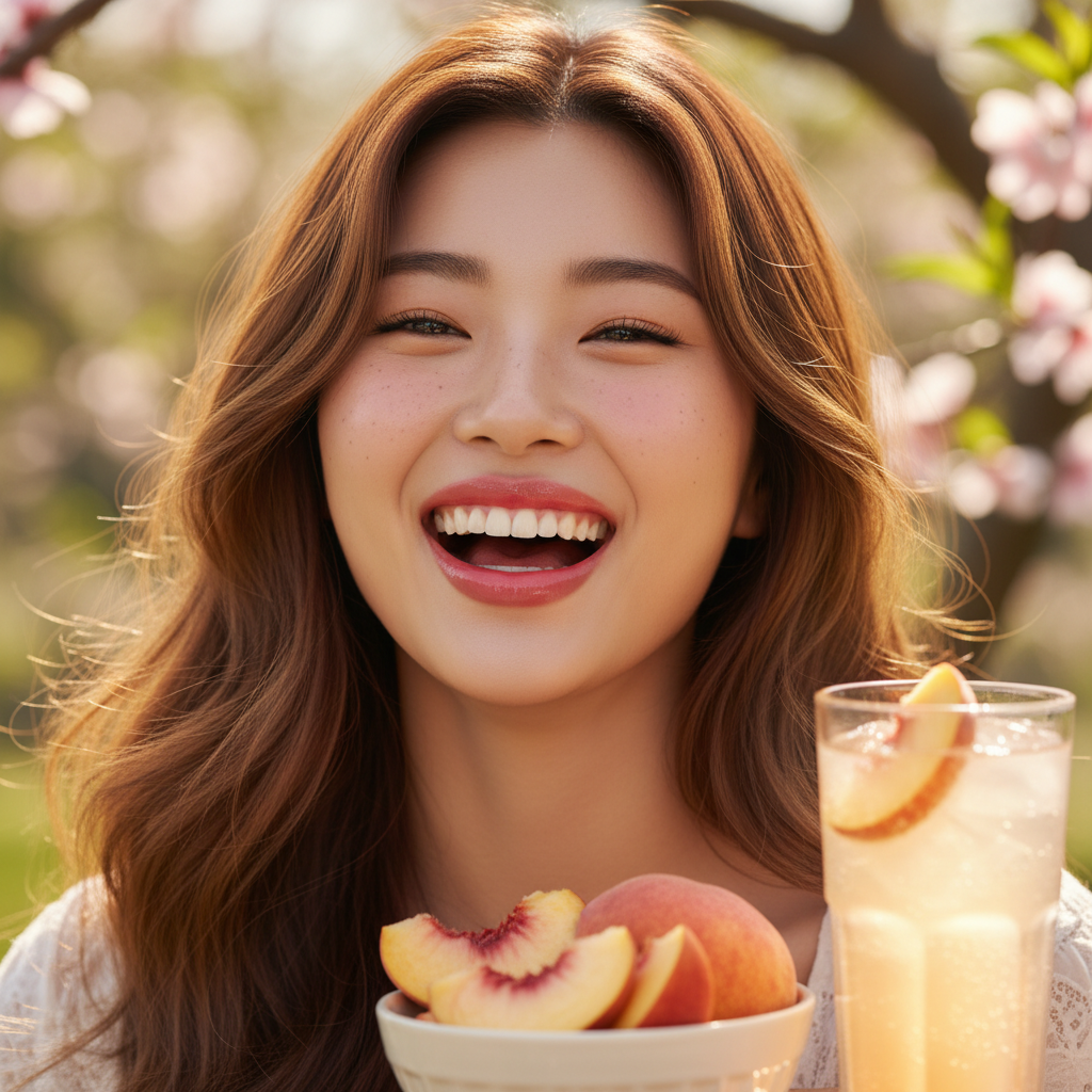 생기 가득 피치 핑크
